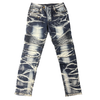 Land of Nostalgia Men's Acid-Washed Blue Jeans