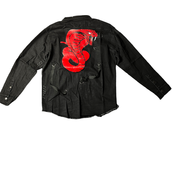 Land of Nostalgia Skull or Venom Graphic Denim Jacket (Ready to Ship)