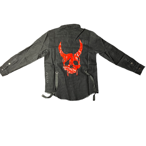 Land of Nostalgia Skull or Venom Graphic Denim Jacket (Ready to Ship)