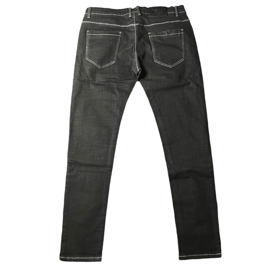 Land of Nostalgia Men’s Blue Jeans with White Stitched Lining