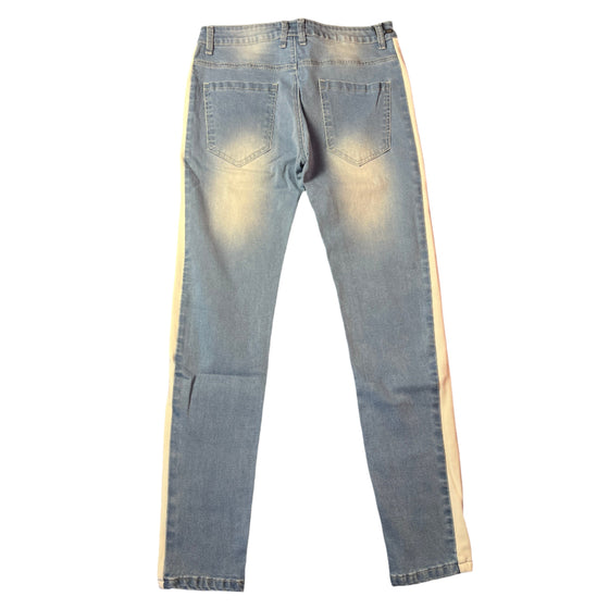 Land of Nostalgia Men’s Jeans with White Side Stripes (Ready to Ship)