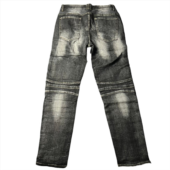 Land of Nostalgia Men's Acid-Washed Blue Jeans