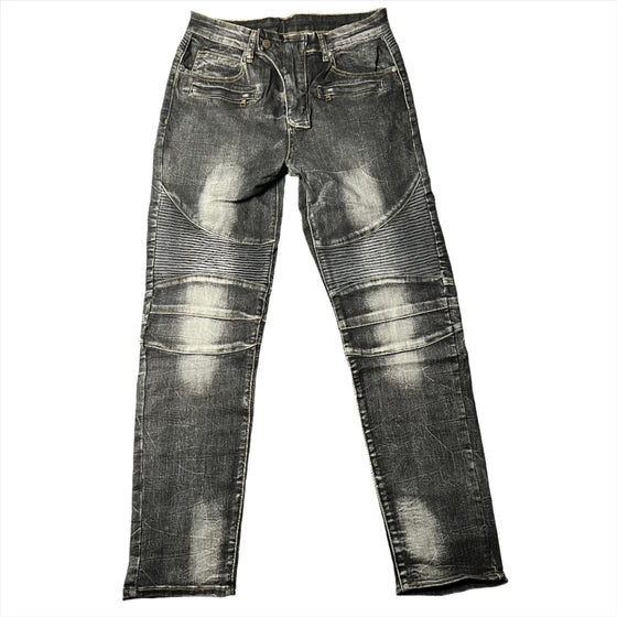 Land of Nostalgia Men's Acid-Washed Blue Jeans