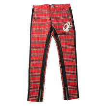  Bold Red Plaid Denim & Cotton Pants