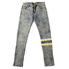 Land of Nostalgia Men's Distressed Skinny Jeans with Reflective Stripes (Ready to Ship)