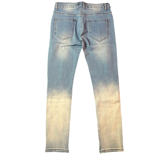 Land of Nostalgia Men’s Acid Wash Distressed Skinny Jeans