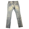 Land of Nostalgia Men's Biker Trousers Hole Cargo Skinny Jeans With Side Stripe (Ready to Ship)