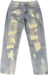 Land of Nostalgia Distressed Denim Jeans (Ready to Ship)