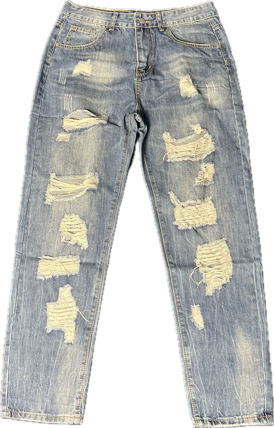 Land of Nostalgia Distressed Denim Jeans (Ready to Ship)