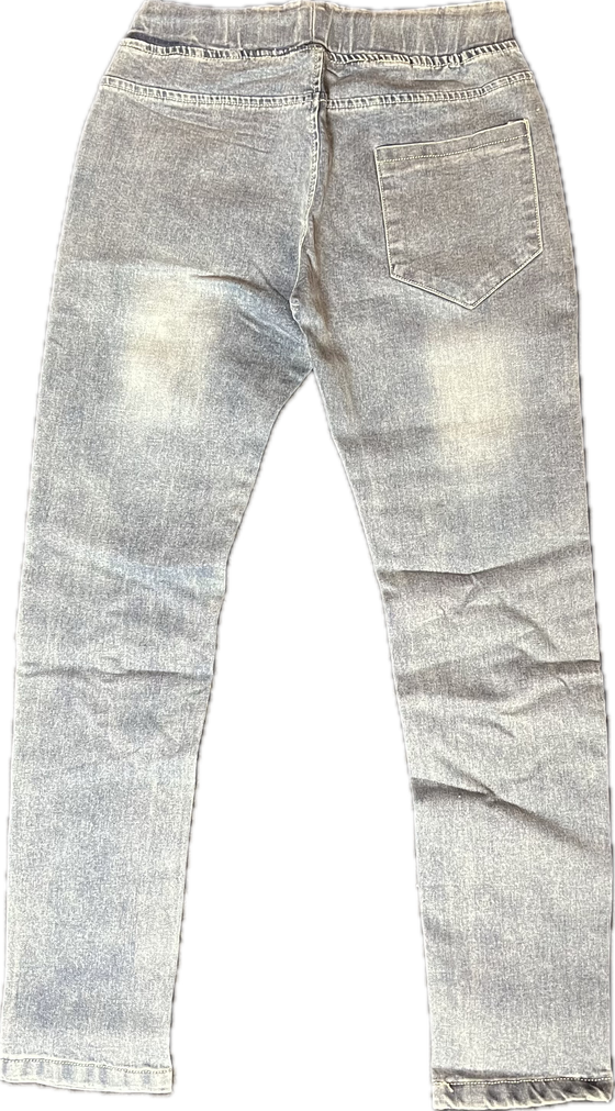 Land of Nostalgia Men's High Street Casual Stretch Denim Jogger Pants (Ready to Ship)