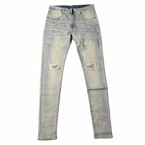 Land of Nostalgia Men's Skinny Straight Denim Trousers (Ready to Ship)