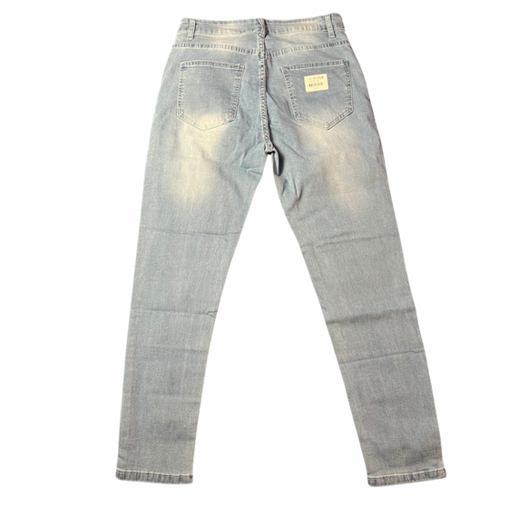 Land of Nostalgia Men's Artistic Skinny Stretch Denim Jeans (Ready to Ship)