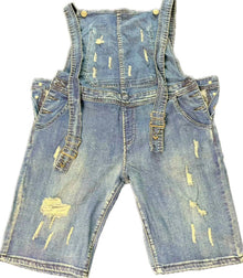  Land of Nostalgia Men's Overalls Skinny Destroyed Casual Pants Denim Jumpsuit Shorts (Ready to Ship)