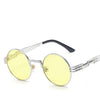 High Quality UV400 Gothic Steampunk Round Alloy Mirror Sun Glasses - Land of Nostalgia