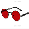 High Quality UV400 Gothic Steampunk Round Alloy Mirror Sun Glasses - Land of Nostalgia