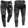 Land of Nostalgia Street wear Zipper Trouser Ripped Biker Skinny Jeans Men - Land of Nostalgia