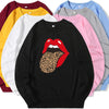 Land of Nostalgia Streetwear O - Neck Red Big Mouth Printed Women's Pullover Sweatshirt (Ready to Ship) - Land of Nostalgia