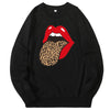 Land of Nostalgia Streetwear O - Neck Red Big Mouth Printed Women's Pullover Sweatshirt (Ready to Ship) - Land of Nostalgia