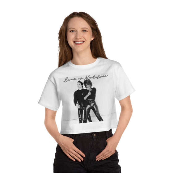 Land of Nostalgia Classic Michael & Janet Scream 1995 Vintage Champion Women's Heritage Cropped T-Shirt