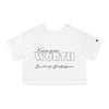 Land of Nostalgia Know your Worth Champion Women's Heritage Cropped T-Shirt