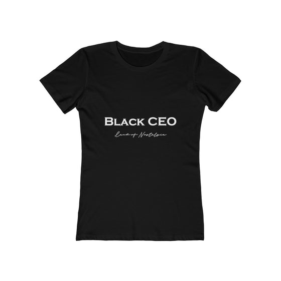 Land of Nostalgia Black CEO Women's The Boyfriend Tee