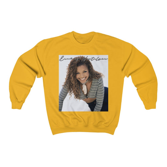 Land of Nostalgia Janet Jackson Euphoric Smile Unisex Heavy Blend™ Crewneck Sweatshirt