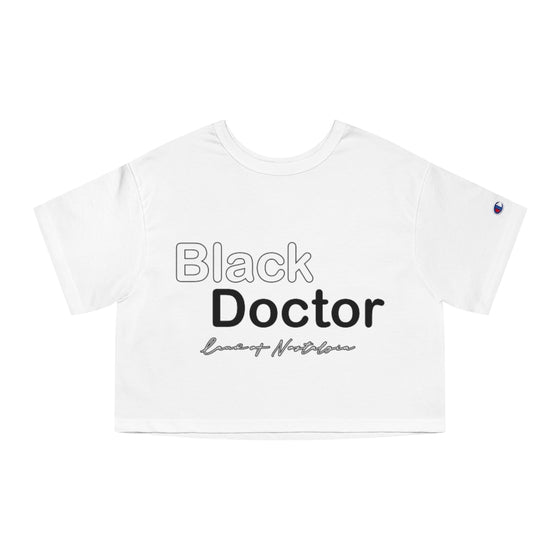 Land of Nostalgia Black Doctor Champion Women's Heritage Cropped T-Shirt