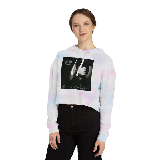 Land of Nostalgia Janet Jackson Classic Rhythm Nation Cover Women’s Cropped Hooded Sweatshirt