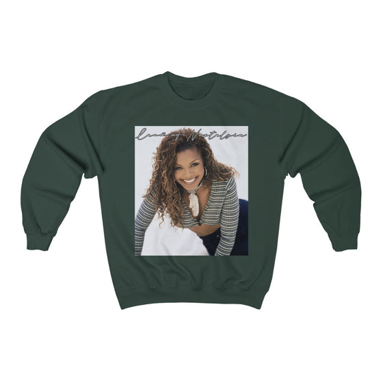 Land of Nostalgia Janet Jackson Euphoric Smile Unisex Heavy Blend™ Crewneck Sweatshirt