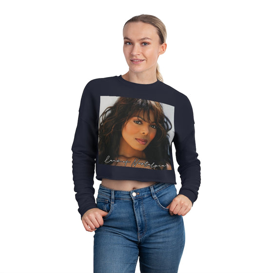 Land of Nostalgia Janet Jackson Vintage Women's Cropped Sweatshirt