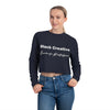 Land of Nostalgia Black Creative Women's Cropped Sweatshirt