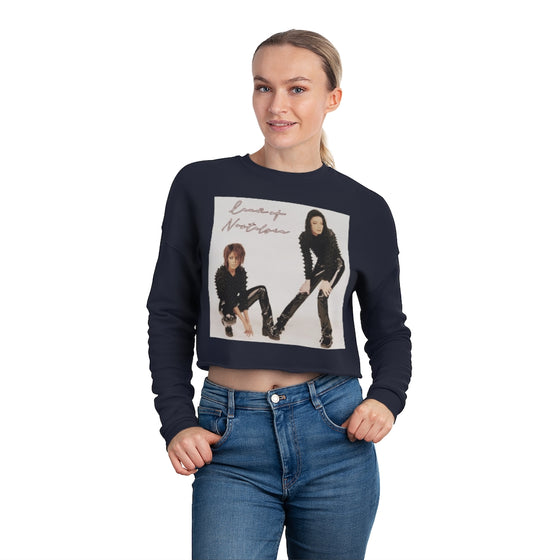 Land of Nostalgia Michael & Janet Euphoric Scream Vibe Women's Cropped Sweatshirt