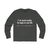 Land of Nostalgia F*ck Social Men's Long Sleeve Crew Tee