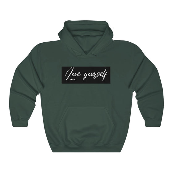 Land of Nostalgia Unisex Heavy Blend™ Hooded Love Yourself Sweatshirt