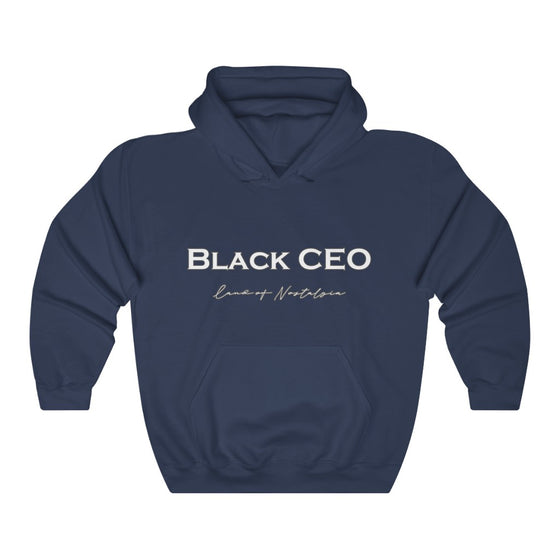 Land of Nostalgia Black CEO Unisex Heavy Blend™ Hooded Sweatshirt