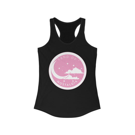 Land of Nostalgia Women's Ideal Racerback Tank with Pink Logo