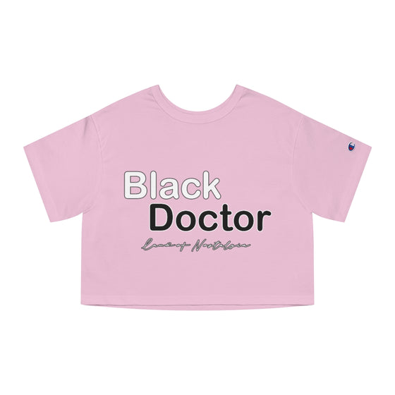 Land of Nostalgia Black Doctor Champion Women's Heritage Cropped T-Shirt