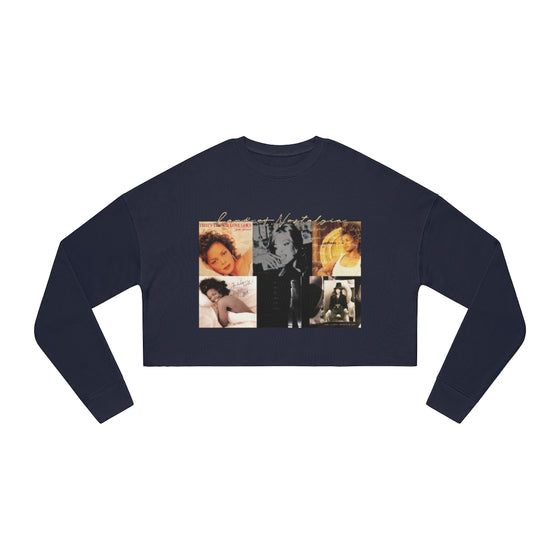 Land of Nostalgia Janet Jackson 'Janet' Top 6 Album Single Cover Women's Cropped Sweatshirt