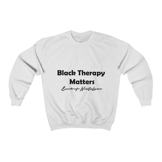 Land of Nostalgia Black Therapy Matters Unisex Heavy Blend™ Crewneck Sweatshirt