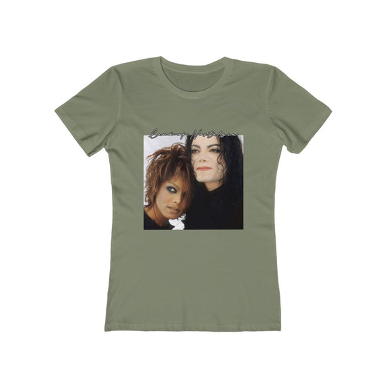 Land of Nostalgia Janet & Michael Vintage Scream Women's The Boyfriend Tee