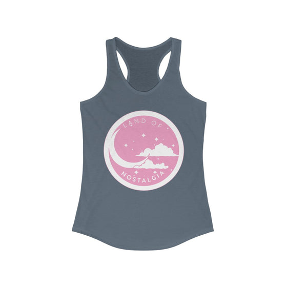 Land of Nostalgia Women's Ideal Racerback Tank with Pink Logo