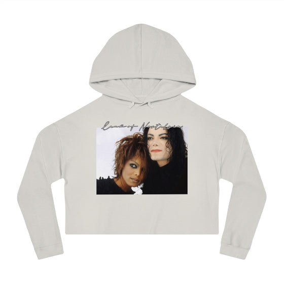 Land of Nostalgia Janet & Michael Vintage Scream Women’s Cropped Hooded Sweatshirt