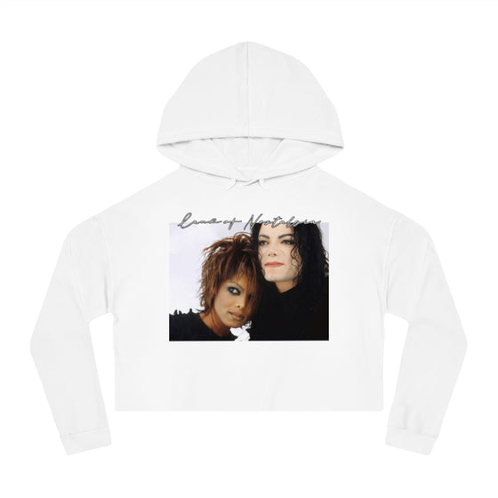 Land of Nostalgia Janet & Michael Vintage Scream Women’s Cropped Hooded Sweatshirt