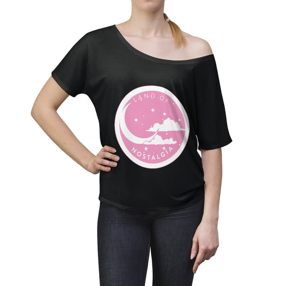 Land of Nostalgia Women's Slouchy top with Pink Logo