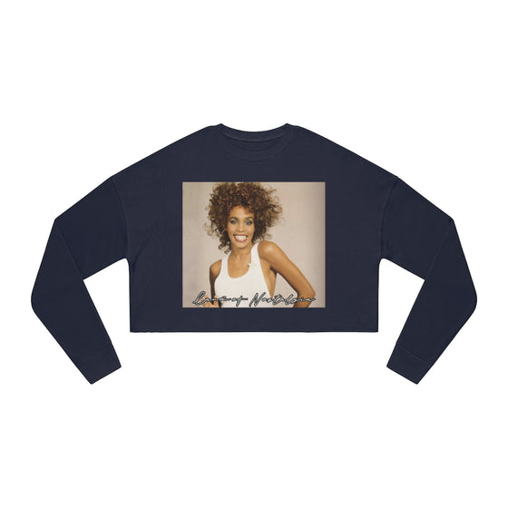 Land of Nostalgia Whitney Houston Vintage Euphoria Women's Cropped Sweatshirt