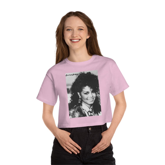 Land of Nostalgia Classic Janet Jackson Euphoria Champion Women's Heritage Cropped T-Shirt