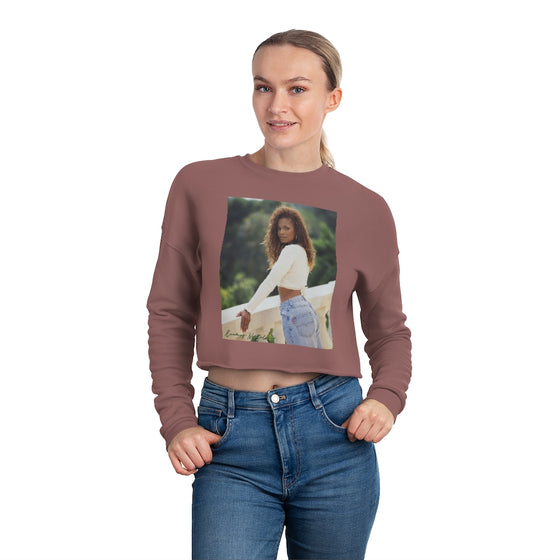 Land of Nostalgia Janet Jackson Natural Vibration Women's Cropped Sweatshirt