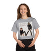 Land of Nostalgia Michael & Janet Euphoric Scream Vibe Champion Women's Heritage Cropped T-Shirt