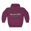 Land of Nostalgia Black CEO Unisex Heavy Blend™ Hooded Sweatshirt