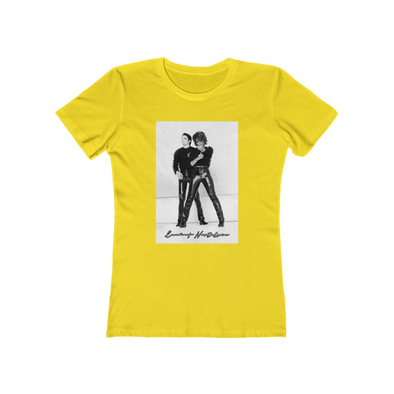 Land of Nostalgia Classic Michael & Janet Scream 1995 Vintage Women's The Boyfriend Tee